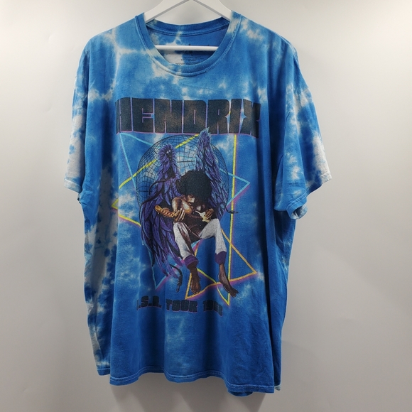 Rockin Artwork Other - Jimi Hendrix Blue Tie Dye Angel Graphic Band Tee Shirt VTG